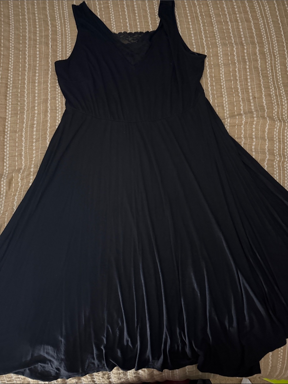 Lane Bryant Black Maxi V-Neck Sleeveless Dress